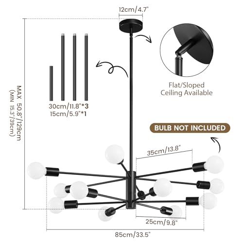 Modern Sputnik Chandelier