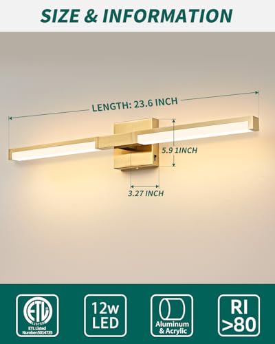 24 Inch Bathroom Vanity Light Fixtures