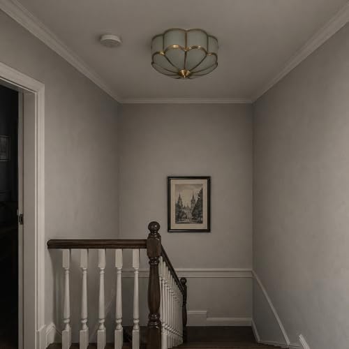 14 Inch Brass Flush Mount Ceiling Light