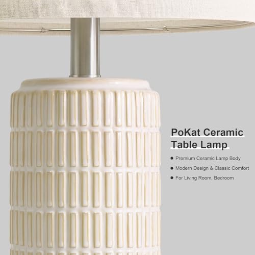 23’’ Dimmable Table Lamps Set of 2 with Remote for Living Room
