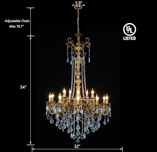 Gold Crystal Chandelier