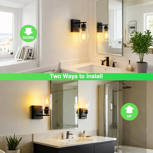 2 Pack Wall Sconces for Bathroom (2 Count)