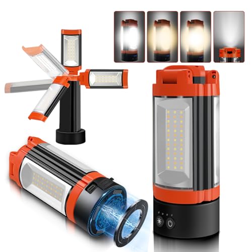 Rechargeable 10000mAh Camping Light with 3 LED Lamp Heads