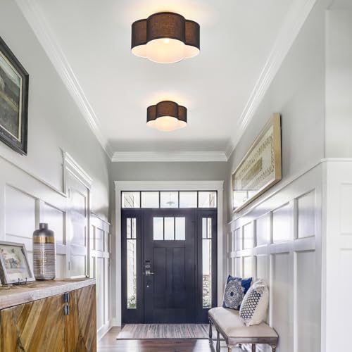 Black Semi Flush Mount Ceiling Light Fixture