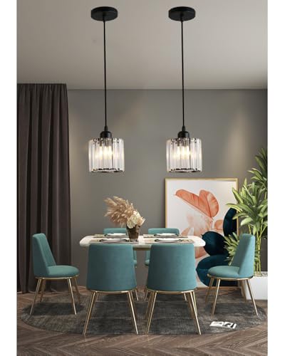 Crystal Pendant Lights Black 1 Light Cluster Ceiling