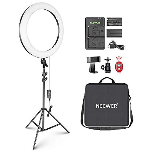 20 inch LED Ring Light Kit with Tripod Stand and Phone Holder Compatible with iPhone