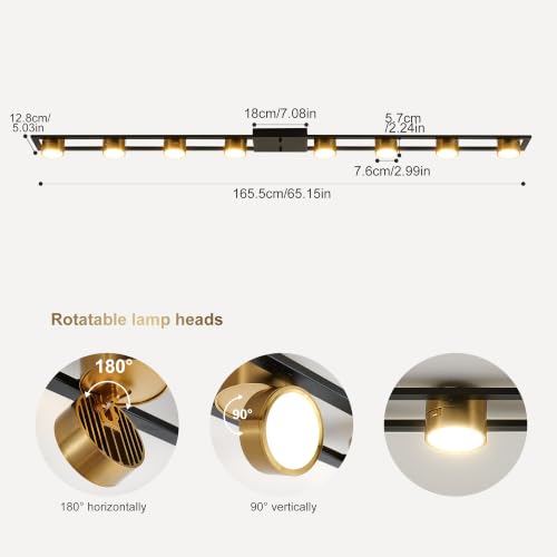 65 Inch Modern Dimmable LED Track Lighting with Remote