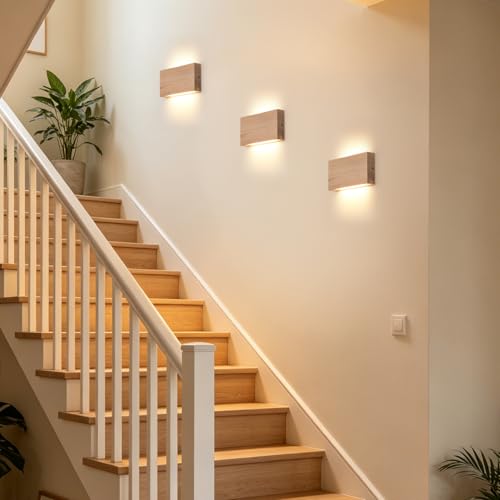 Natural Wood LED Wall Sconce
