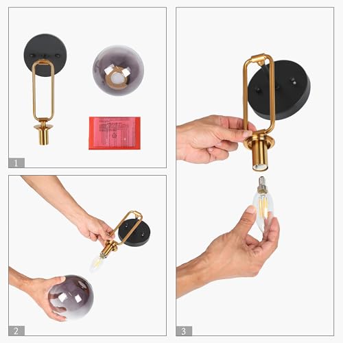 Black Gold Wall Sconce