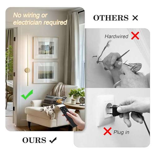 Battery Operated Modern Wall Sconce Set of Two (2 Count)
