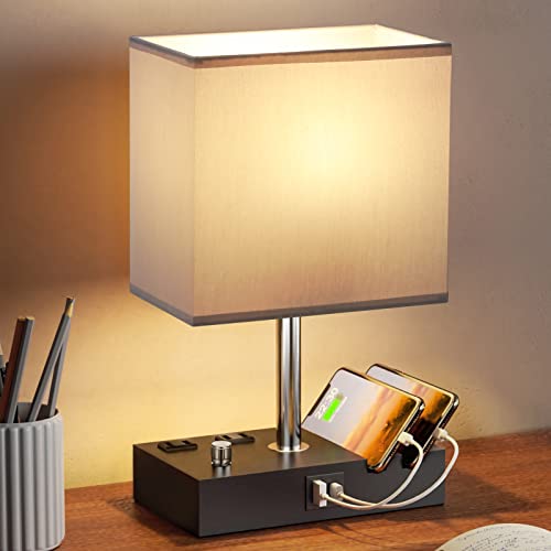 Grey Table Lamp for Bedroom