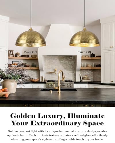 Gold Pendant Lights Kitchen Island 2 Pack (2 Count)