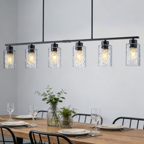 6 Light 45" Wide Dining Room Light Fixture
