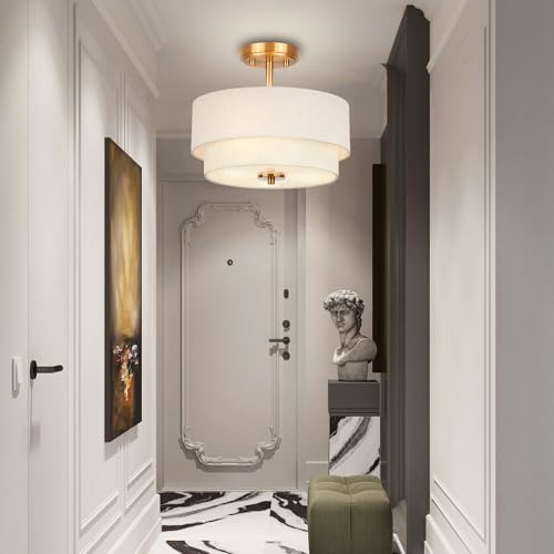 3 Light Semi Flush Mount Ceiling Light Fixture