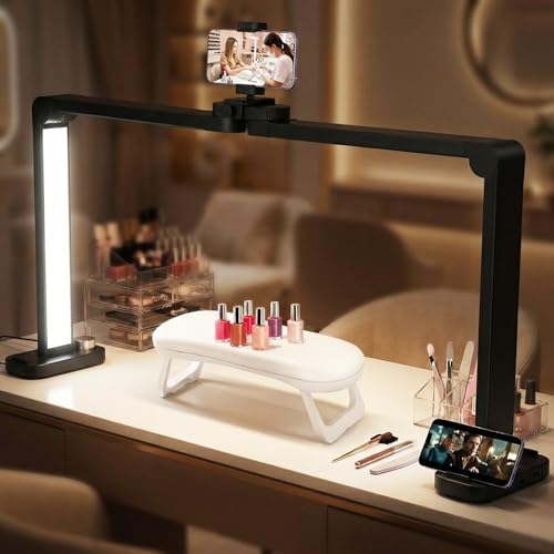 Foldable Nail Desk Lamp with Phone Holder