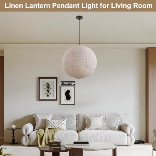 Linen Pendant Light Kit Lantern Pendant Light