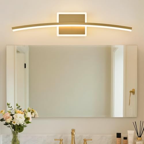 Modern LED Wall Sconce Gold Light Fixtures Over Mirror Modern Bath Wall Lighting for Bathroom