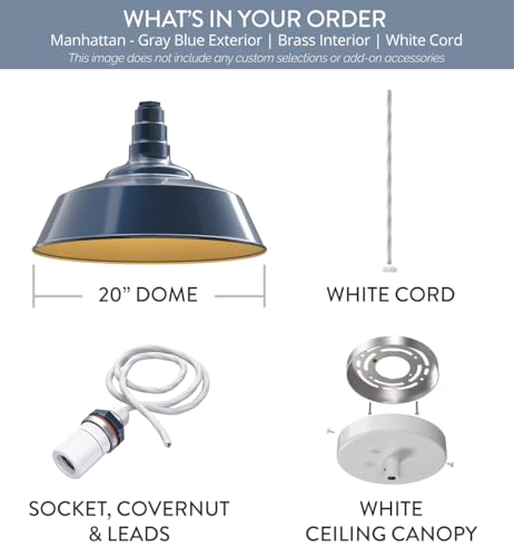Industrial Pendant Light 20 Inch Extra Large Steel