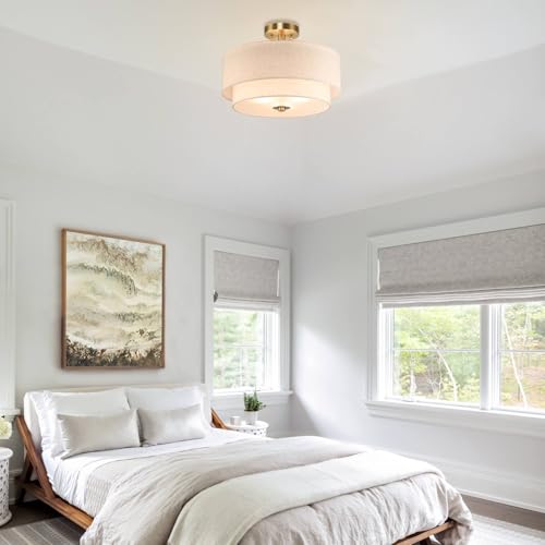 16" Semi Flush Mount Ceiling Light for Bedroom