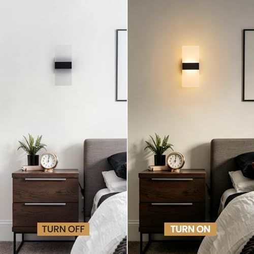 Hardwired Wall Sconces Set of Two (Black / 2 Pack)