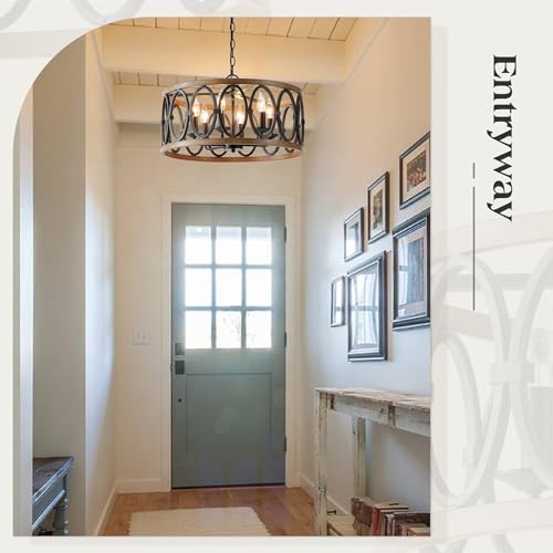 Farmhouse Antique Chandelier for Dining Room Kitchen Island 6