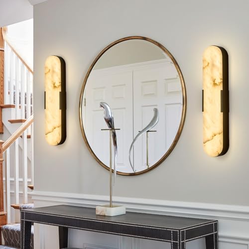 Alabaster Wall Sconces 20" LED Tunable 3000K~6000K