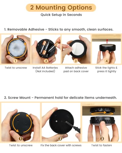 Puck Lights with Remote (6 Count)
