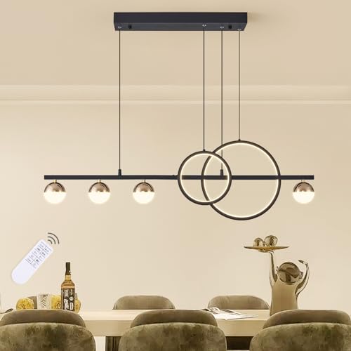 Modern LED Black Gold Chandelier