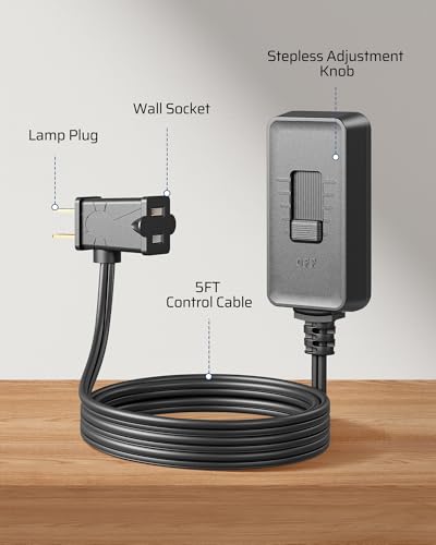2 Pack Plug in Dimmer Switch for Lamp (2 Count)