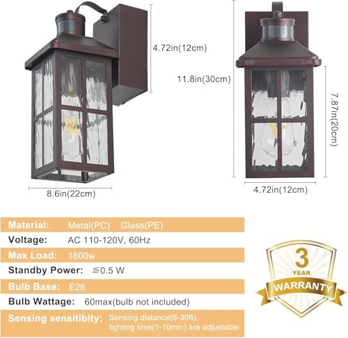 Porch Lights with GFCI Outlet with Remote
