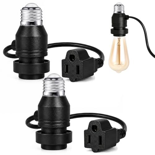 2Pcs Light Bulb Socket Adapter (2 Count)