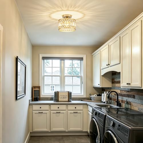 Crystal Gold Ceiling Light