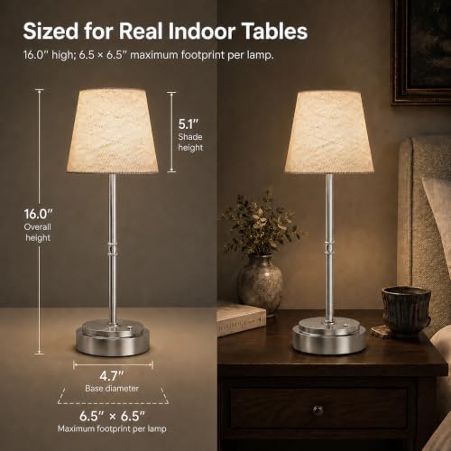Cordless Table Lamps 2 Pack (2 Count)