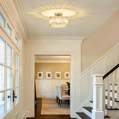 Crystal Gold Ceiling Light