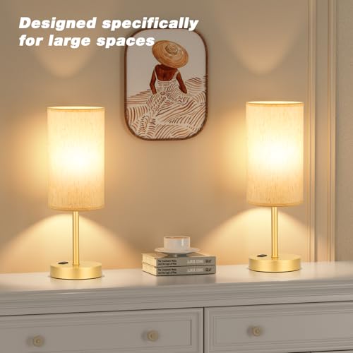 17.4" Gold Lamp for Bedroom