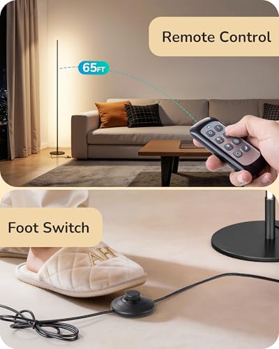 2 Pack 57.5” Floor Lamp with Remote (2 Count)