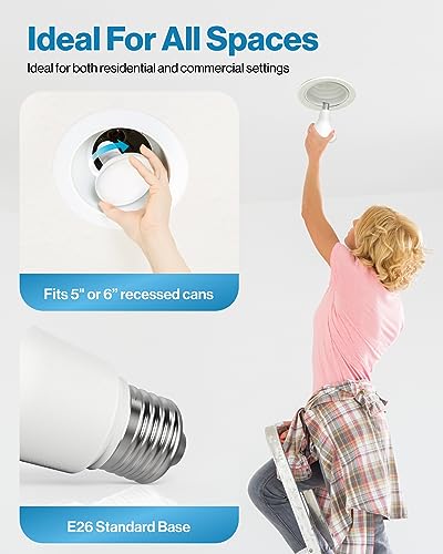 Sunco 12 Pack BR30 LED Bulb Flood Light (12 Count)