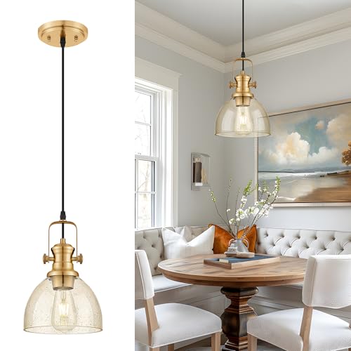 7.5" Gold Pendant Lights Kitchen Island