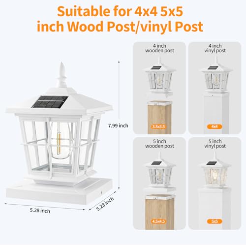 Solar Post Cap Light 4pack (4 Count)