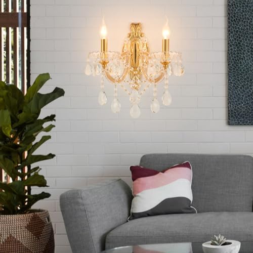 Gold Traditional Crystal Wall Sconce