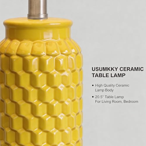 20.5" Ceramic Table Lamps Set of 2 (2 Count)