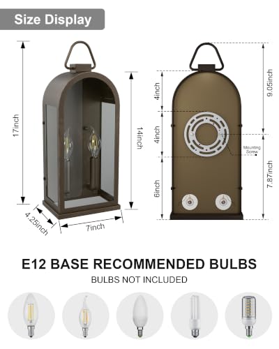 17" Outdoor Wall Lights 2 (2 Count)