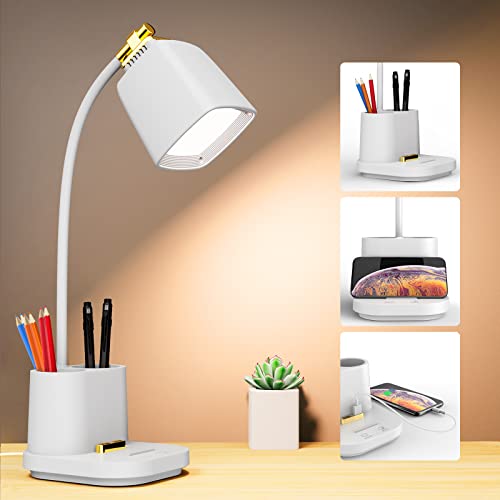 LED Desk Lamp with USB Charging Port Touch Control 3 Color Modes