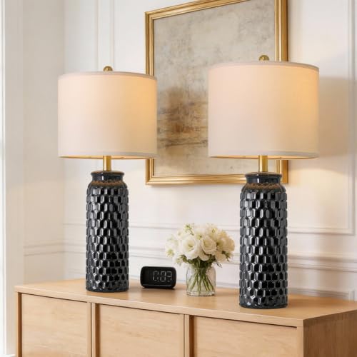 27" Ceramic Table Lamps Set of 2 (2 Count)