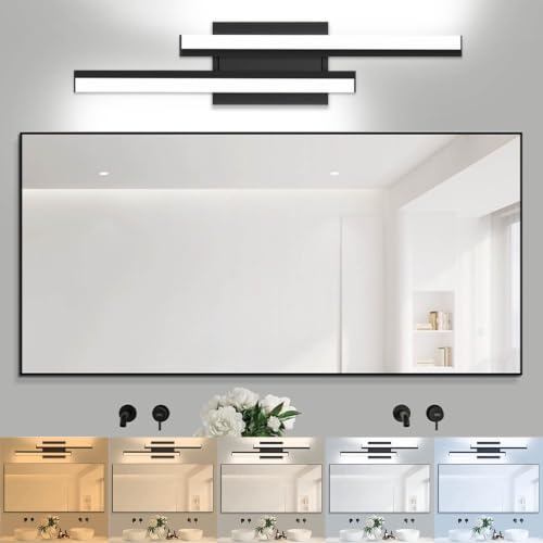 Bathroom Light Fixture Over Mirror 5CCT LED Retractable Vanity Light Bar