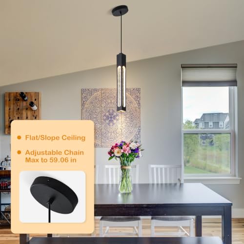 Modern Pendant Lights (Black / 1 Pack)