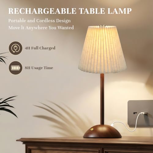 Small Vintage Cordless Table Lamp