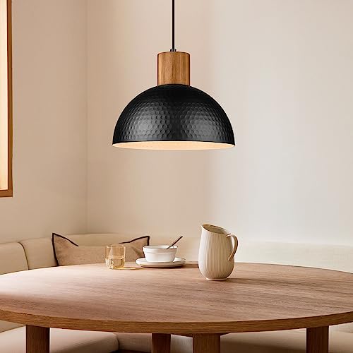 12" Hammered Metal Pendant Light
