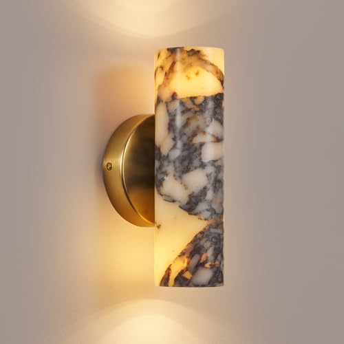 9.5 Inch Natural Marble Wall Sconce