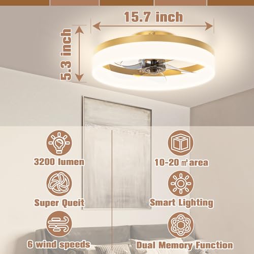 Low Profile Ceiling Fans with Lights and Remote